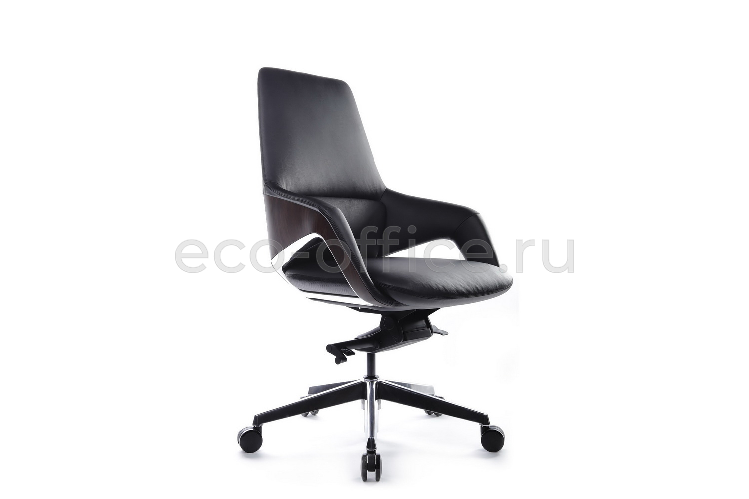Кресло руководителя RV Design AURA-M FK005-B Чёрная кожа купить в Тюмени