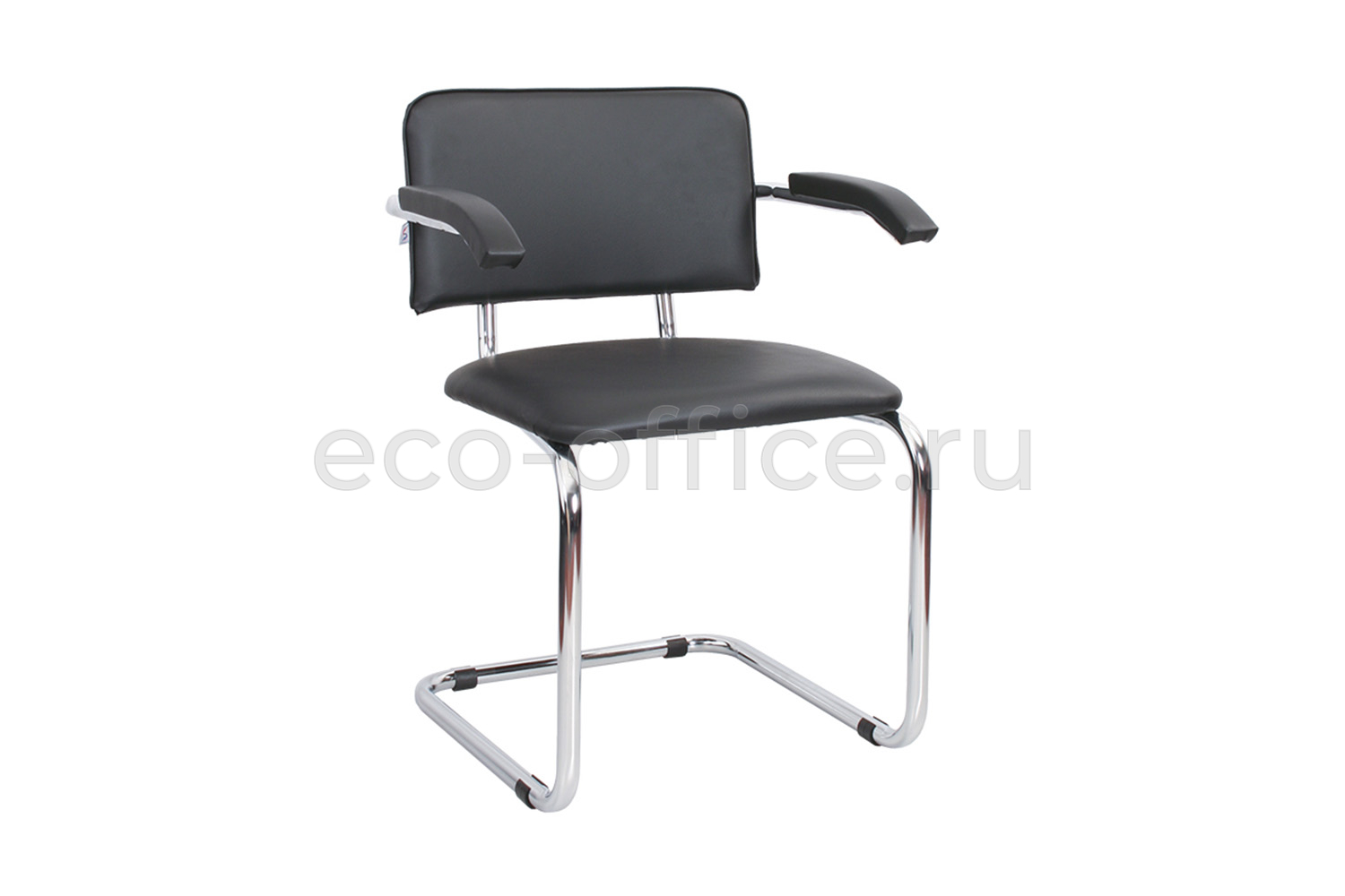 Стул посетителя SYLWIA Chrome ARM 450321/V4 Чёрная экокожа купить в Тюмени