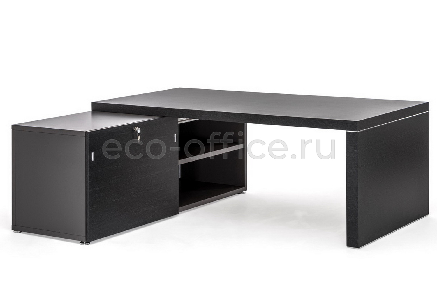 Стол SX/DX на широкой опоре TITANO PTI9920010C35WH Черное Дерево купить в Тюмени