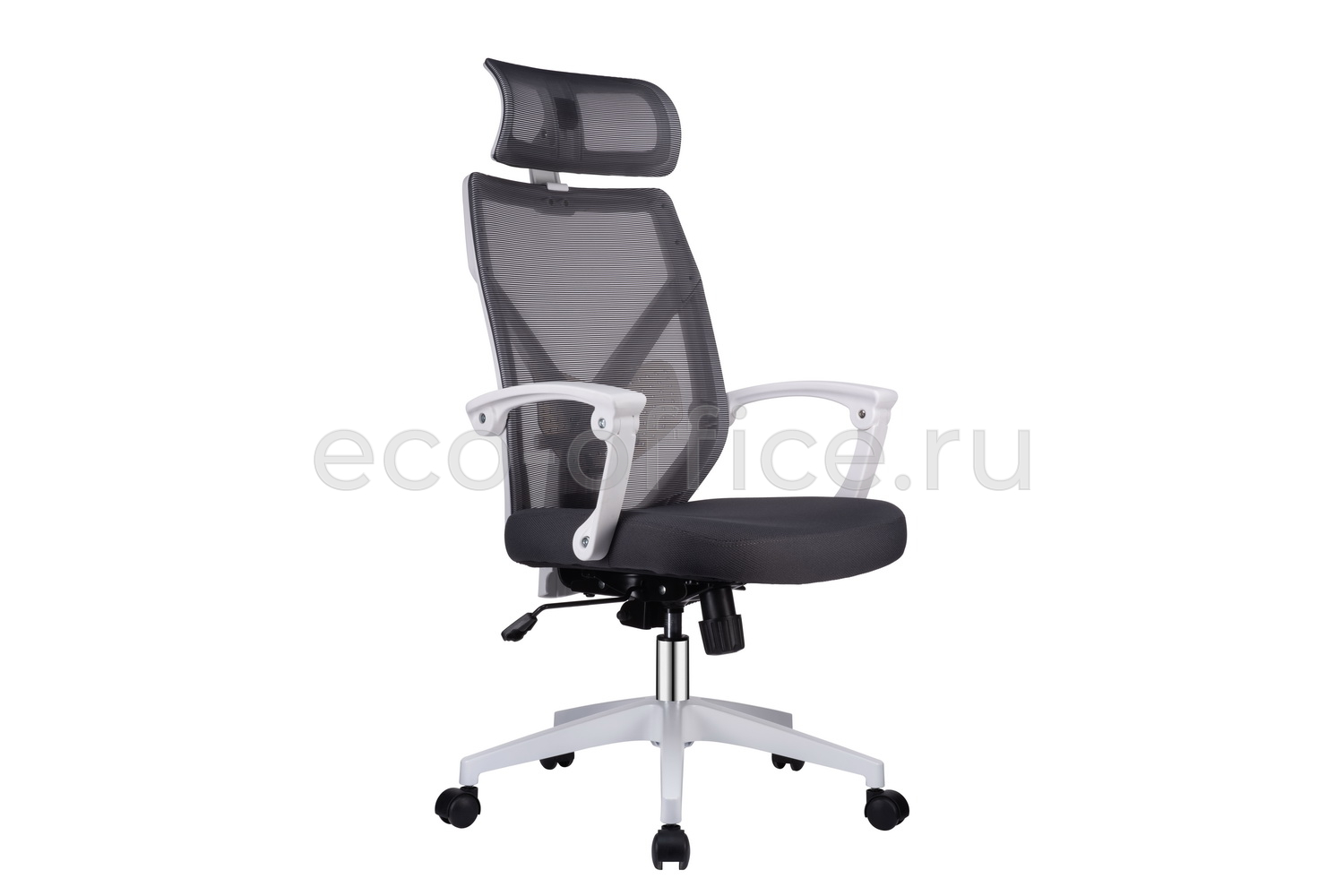 Кресло RV Chair OLIVER W-203 AC Белый пластик / Серая ткань купить в Тюмени