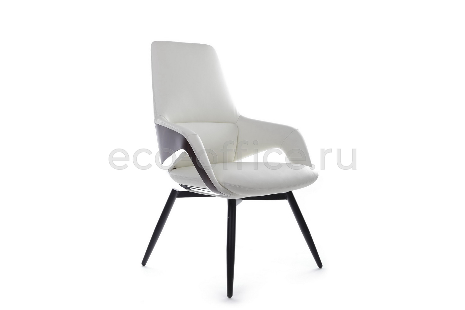 Конференц-кресло RV Design AURA-ST FK005-C Белая кожа купить в Тюмени
