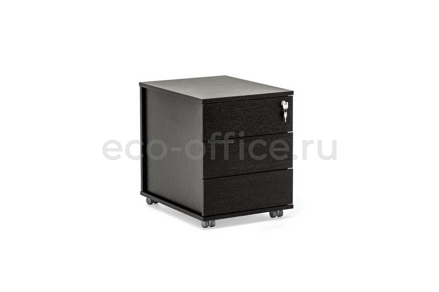 Тумба подкатная 3 ящика ALEA PCC713SLSL04AYM Черное Дерево купить в Тюмени