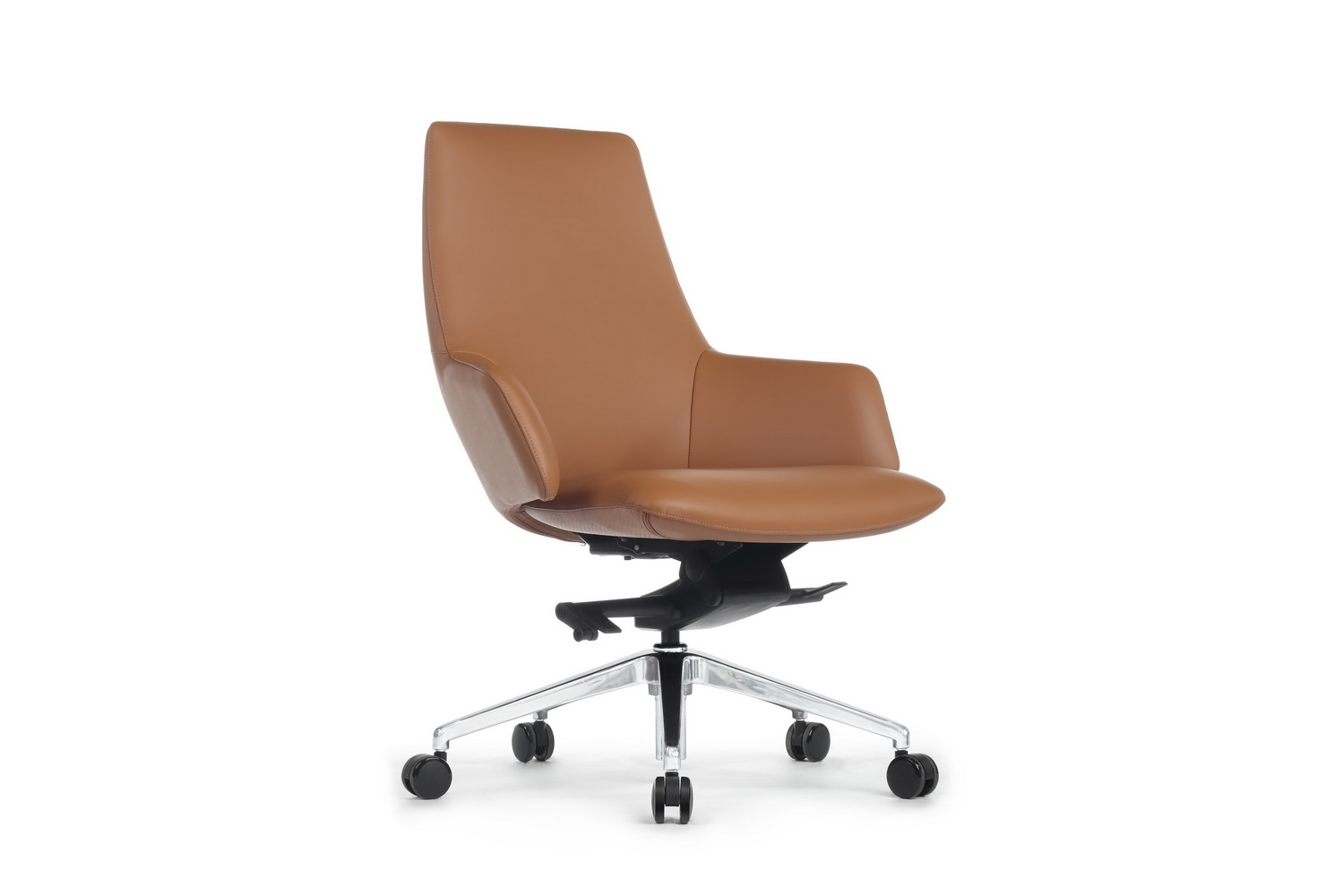 Кресло руководителя RV Design SPELL-M B1719 Светло-коричневая кожа купить в Тюмени