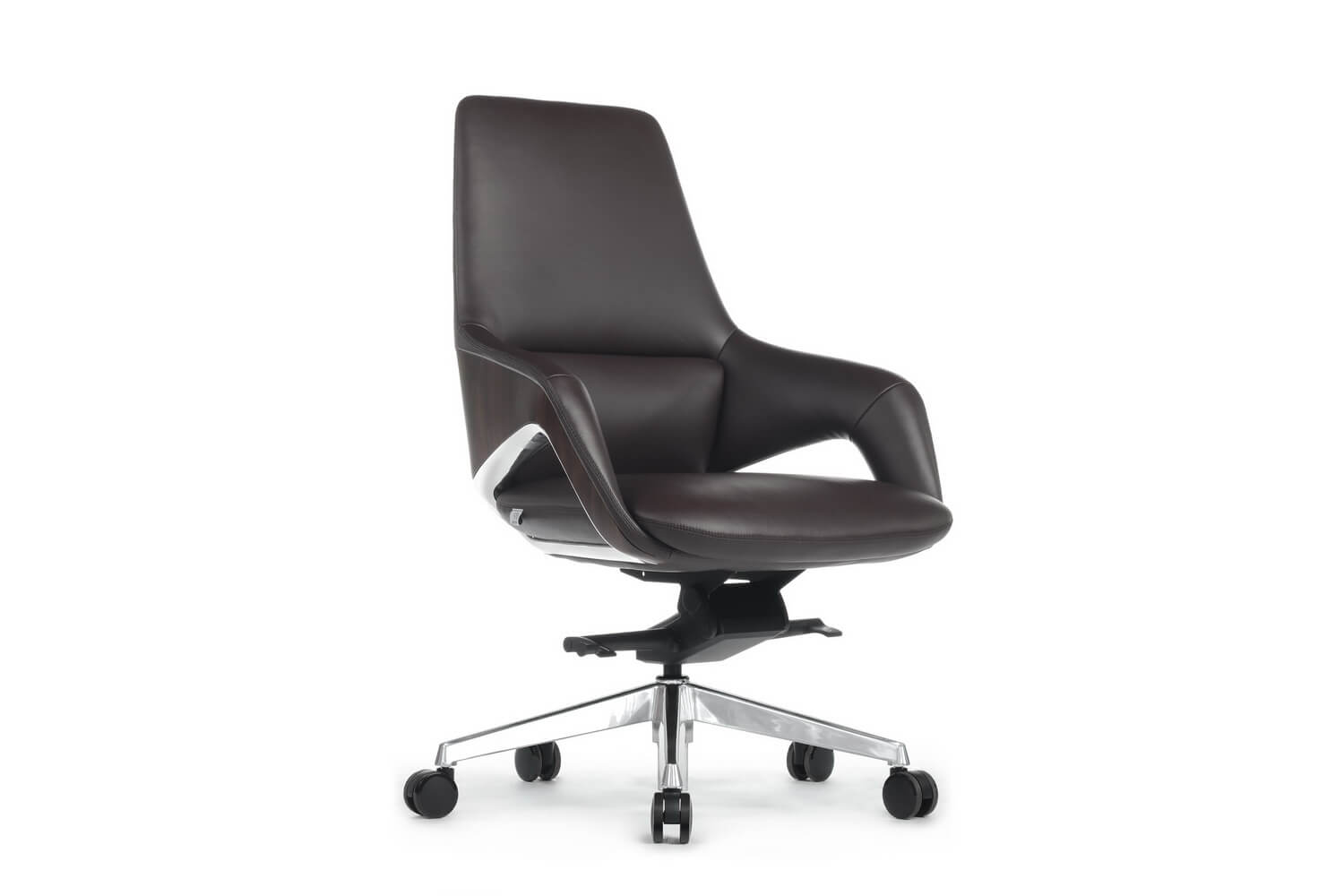 Кресло руководителя RV Design AURA-M FK005-B Тёмно-коричневая кожа купить в Тюмени