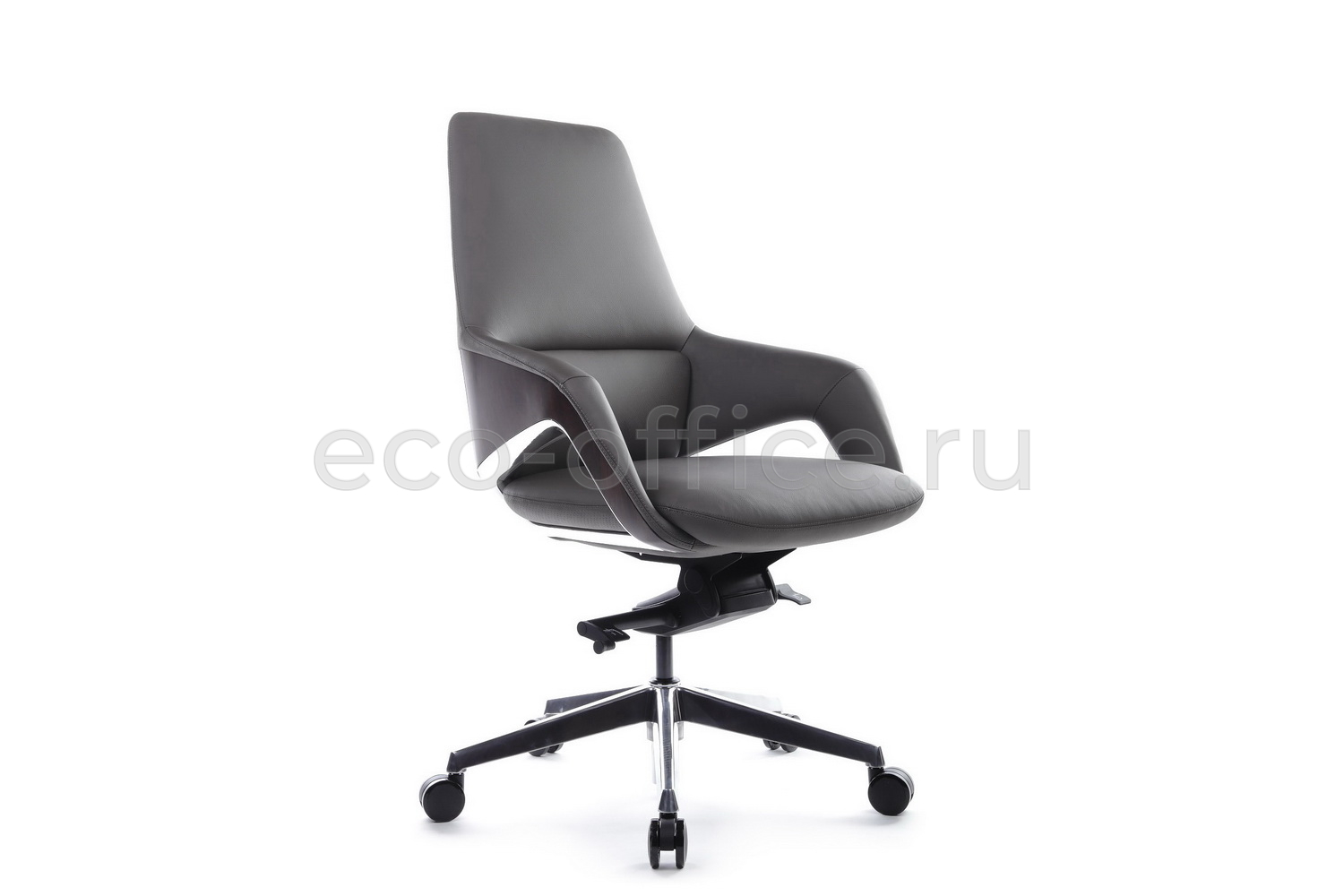 Кресло руководителя RV Design AURA-M FK005-B Антрацит кожа купить в Тюмени