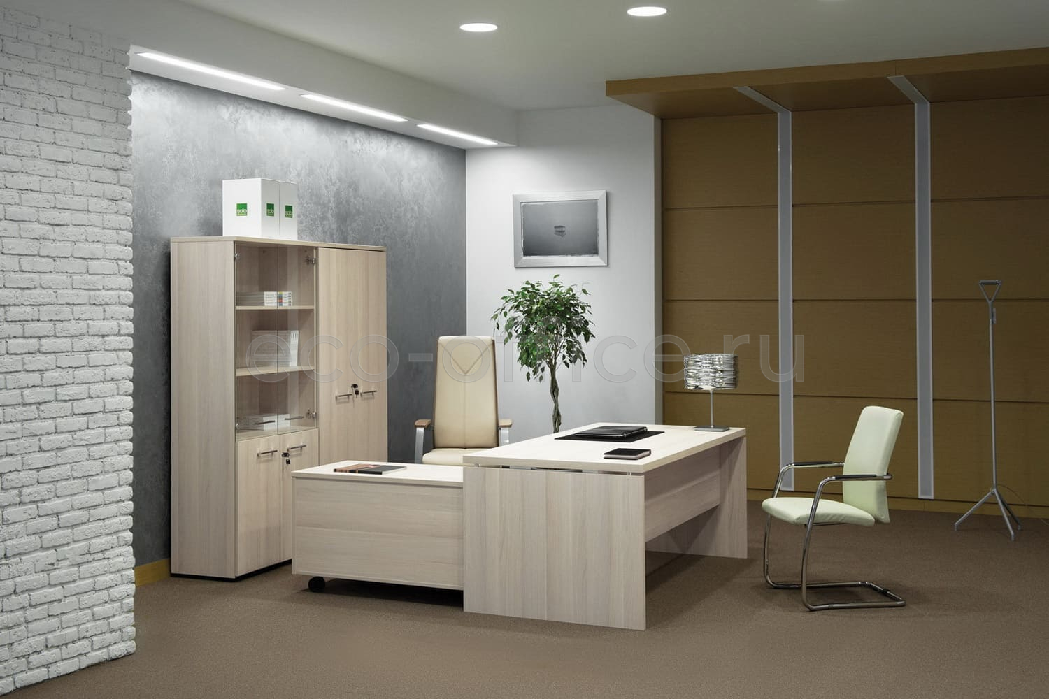Кабинет руководителя FERMO WOOD Дуб Светлый купить в Тюмени