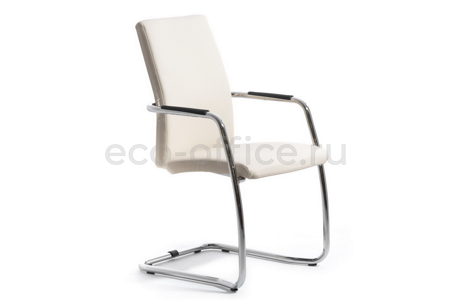 Конференц-кресло Profoffice WELL SEAT на полозьях Бежевая экокожа купить в Тюмени
