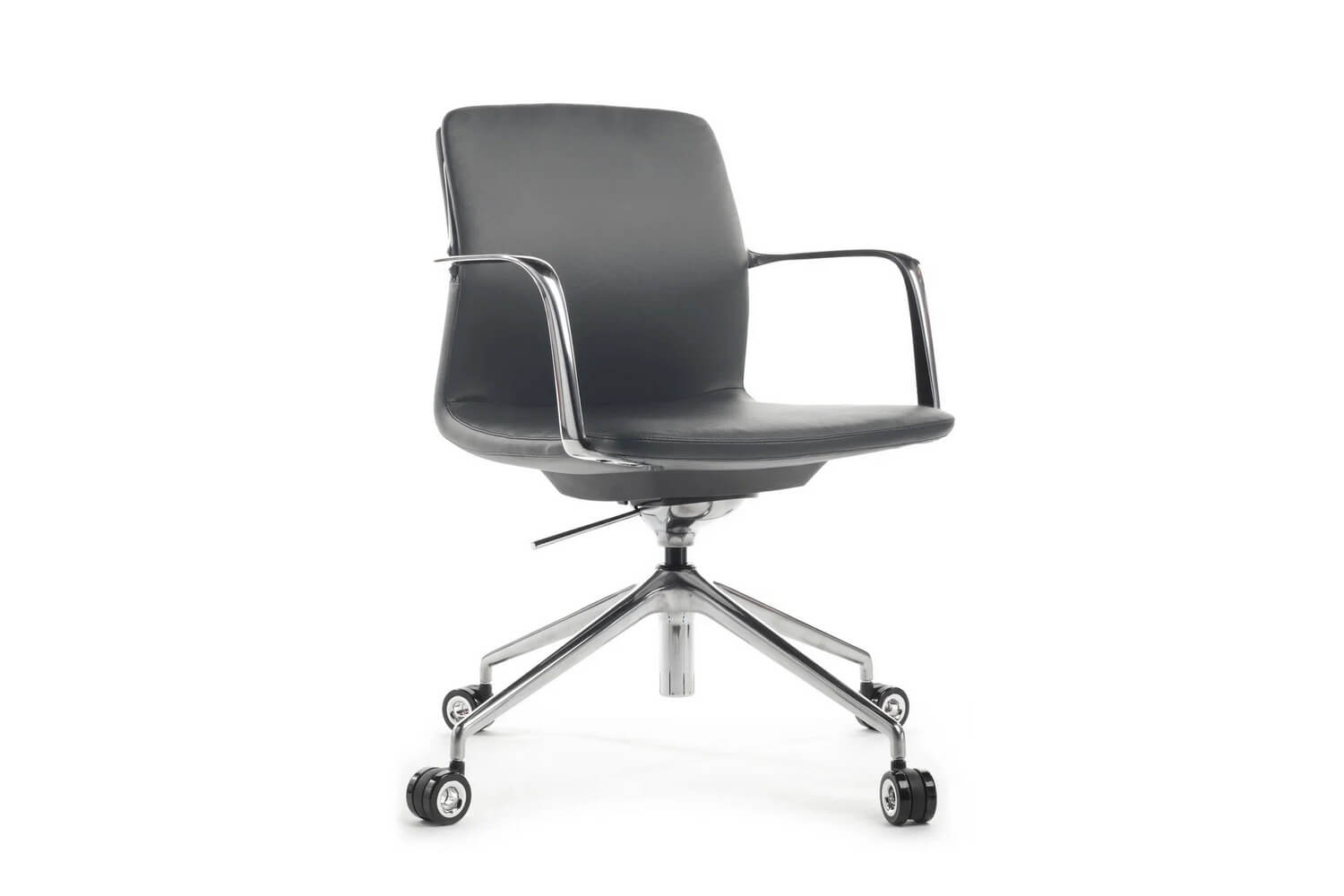 Конференц-кресло RV Design PLAZA-M FK004-B12 Антрацит кожа купить в Тюмени