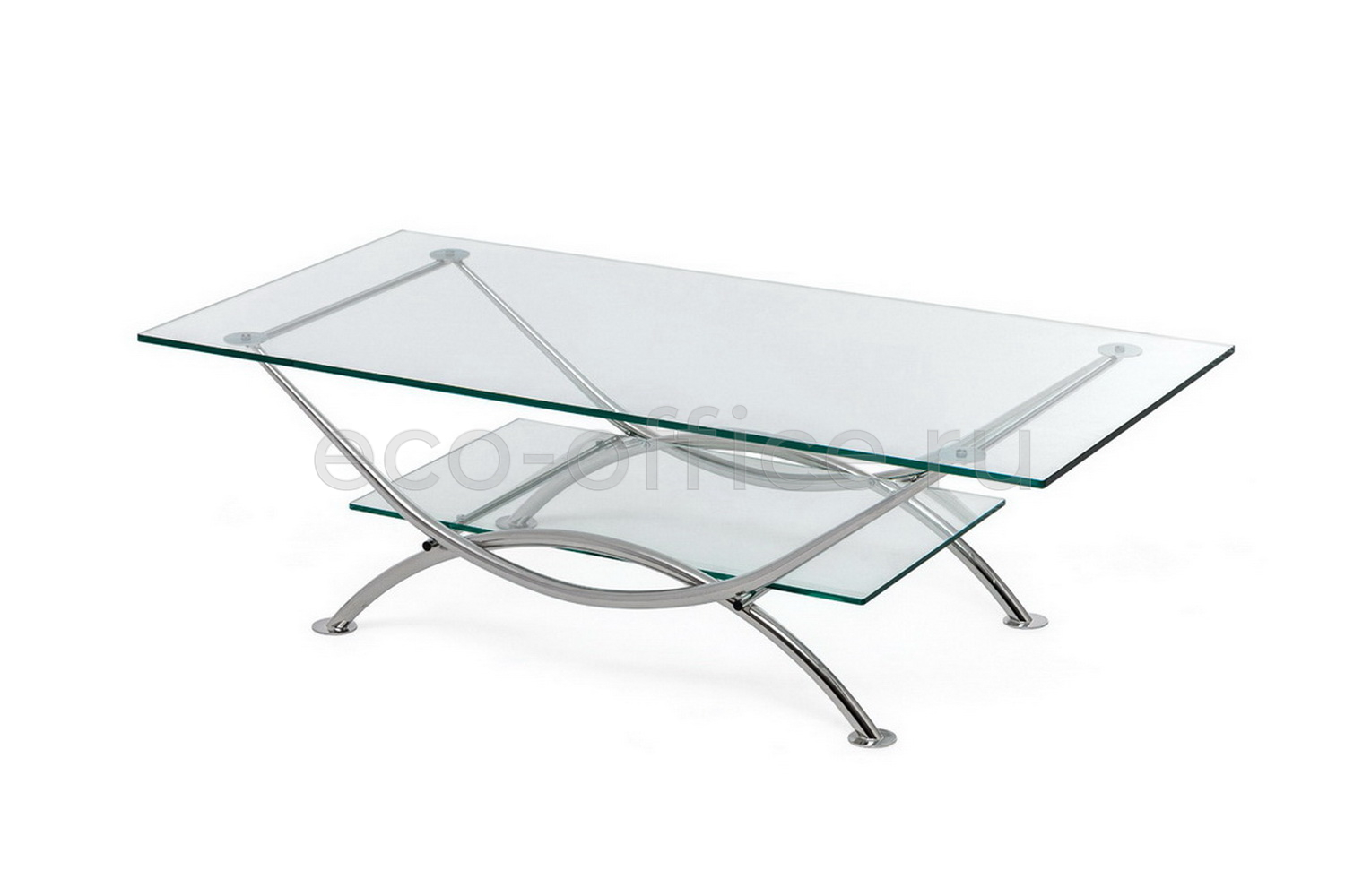 Стол кофейный ARCO clear glass Прозрачное стекло купить в Тюмени