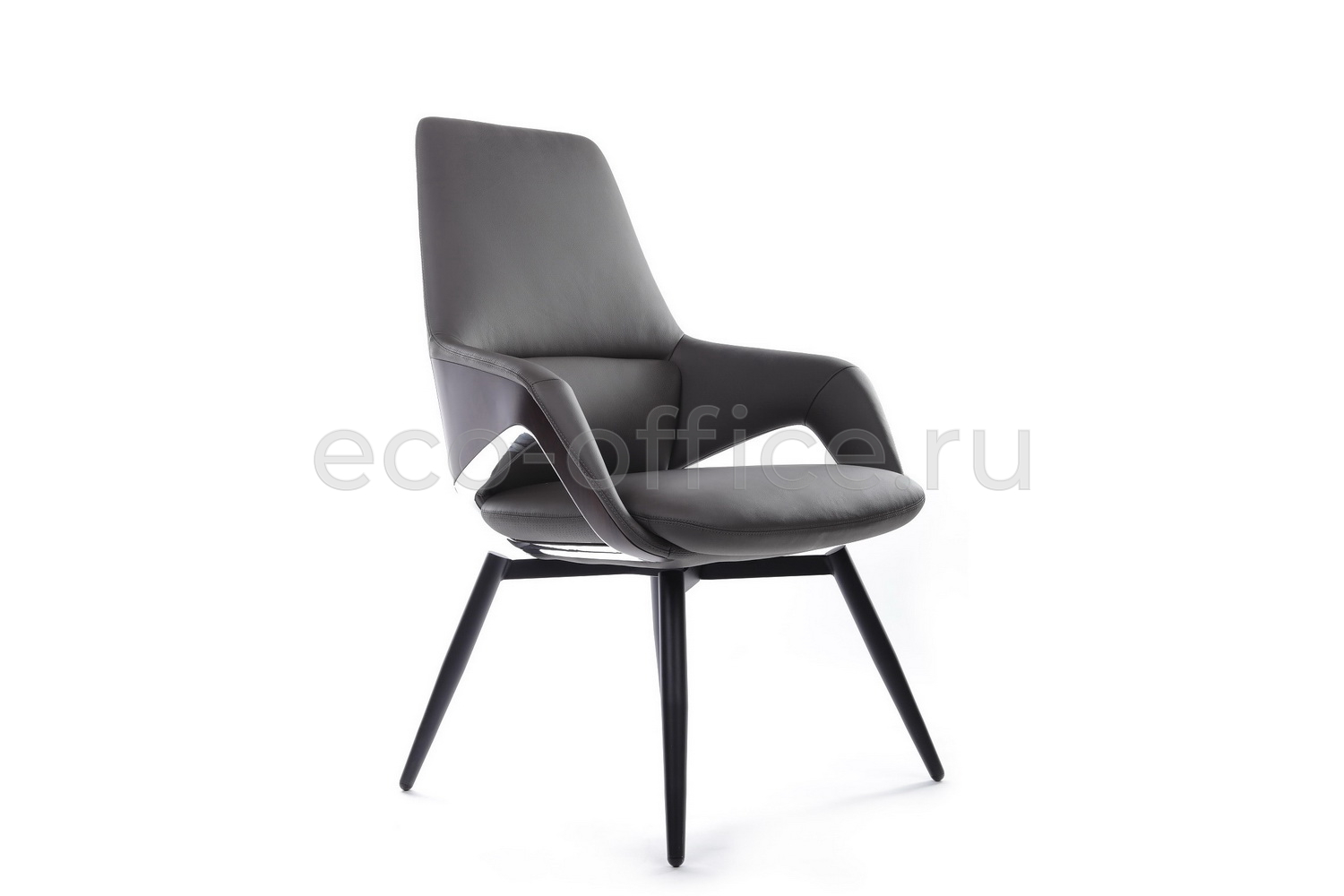 Конференц-кресло RV Design AURA-ST FK005-C Антрацит кожа купить в Тюмени