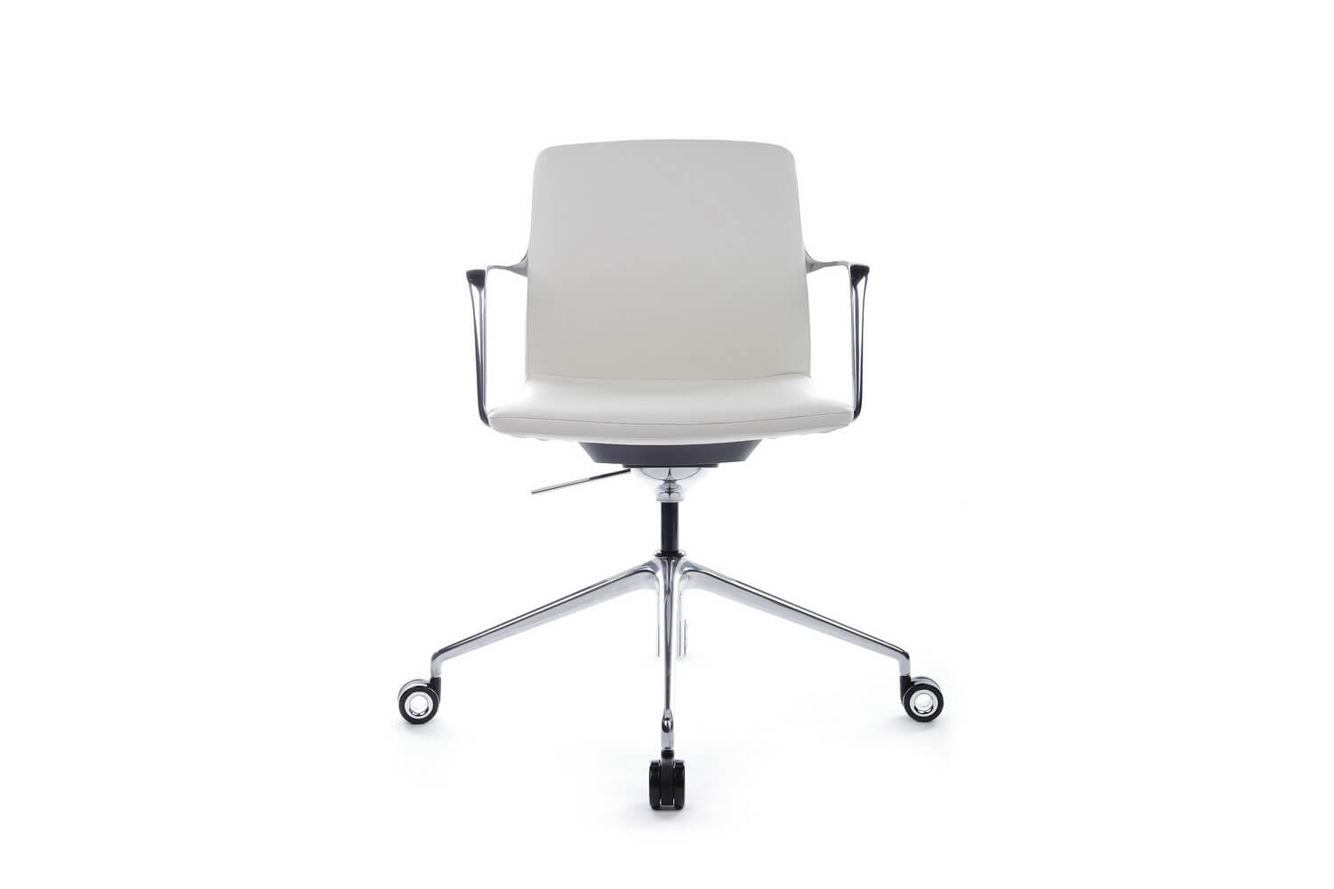 Конференц-кресло RV Design PLAZA-M FK004-B12 Белая кожа  стоимость