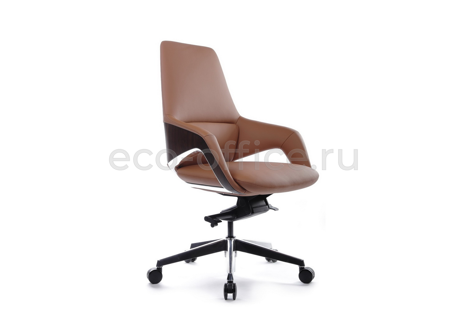Кресло руководителя RV Design AURA-M FK005-B Светло-коричневая кожа купить в Тюмени