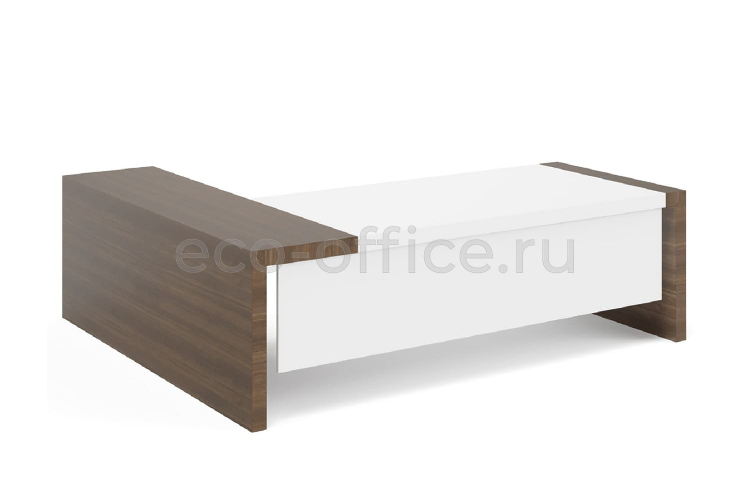 Стол письменный KYO Desk RH L 246+ KYO Front panel Орех / Белый купить в Тюмени