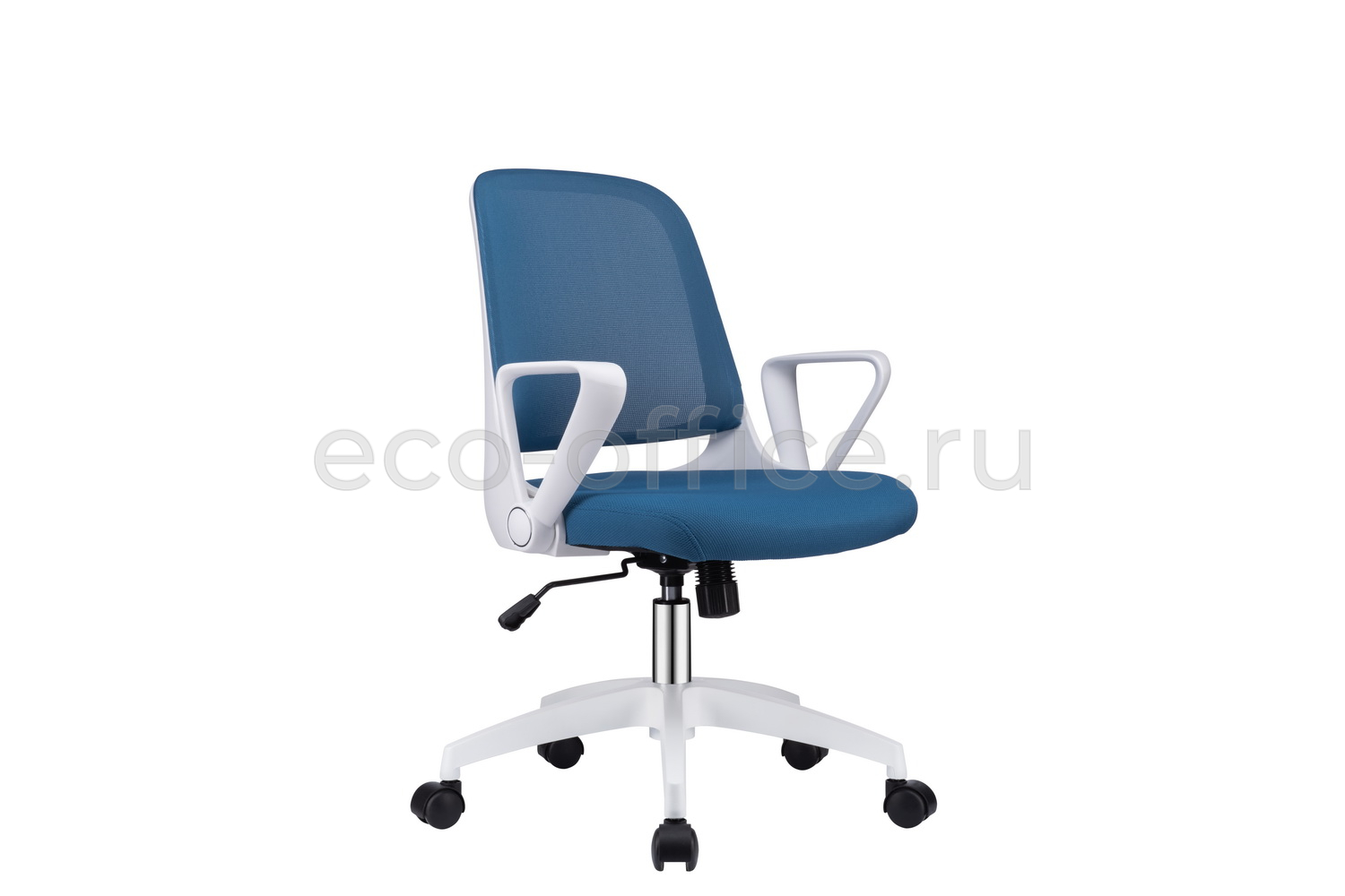 Кресло офисное RV Design W-158 Белый пластик / Синяя сетка купить в Тюмени