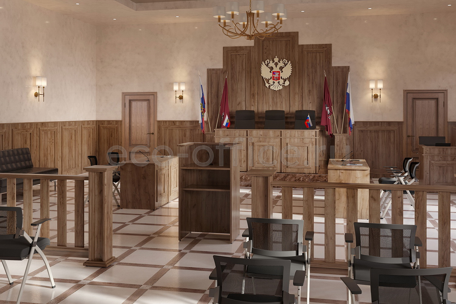 Мебель для залов суда KODEX Дуб Табак купить в Тюмени