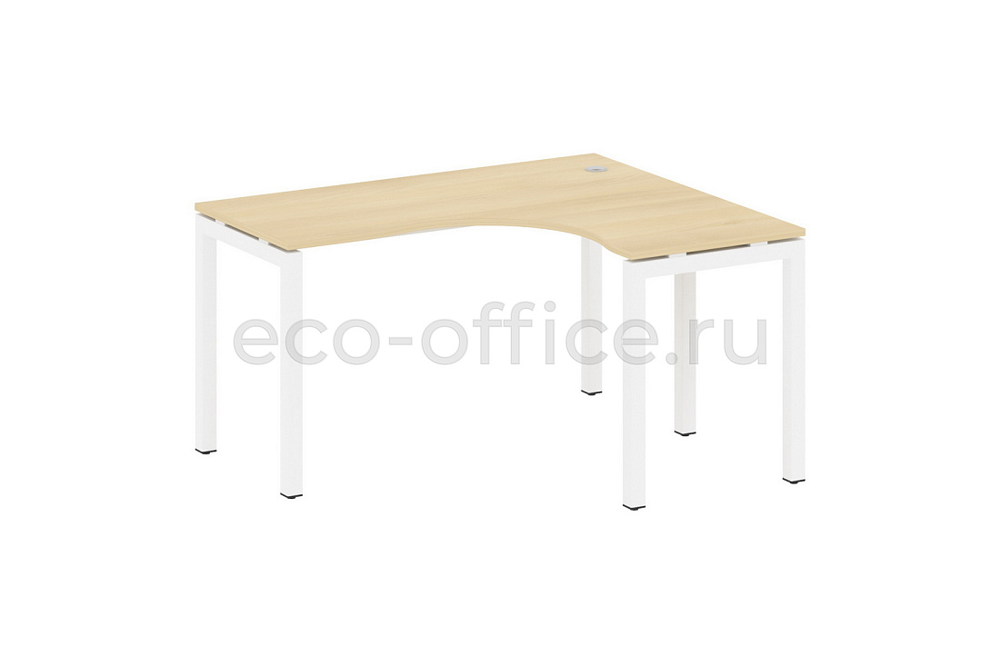 Стол криволинейный правый METAL SYSTEM QUATTRO 5x5 50БП.СА-3 Пр Акация Лорка / Белый металл купить в Тюмени