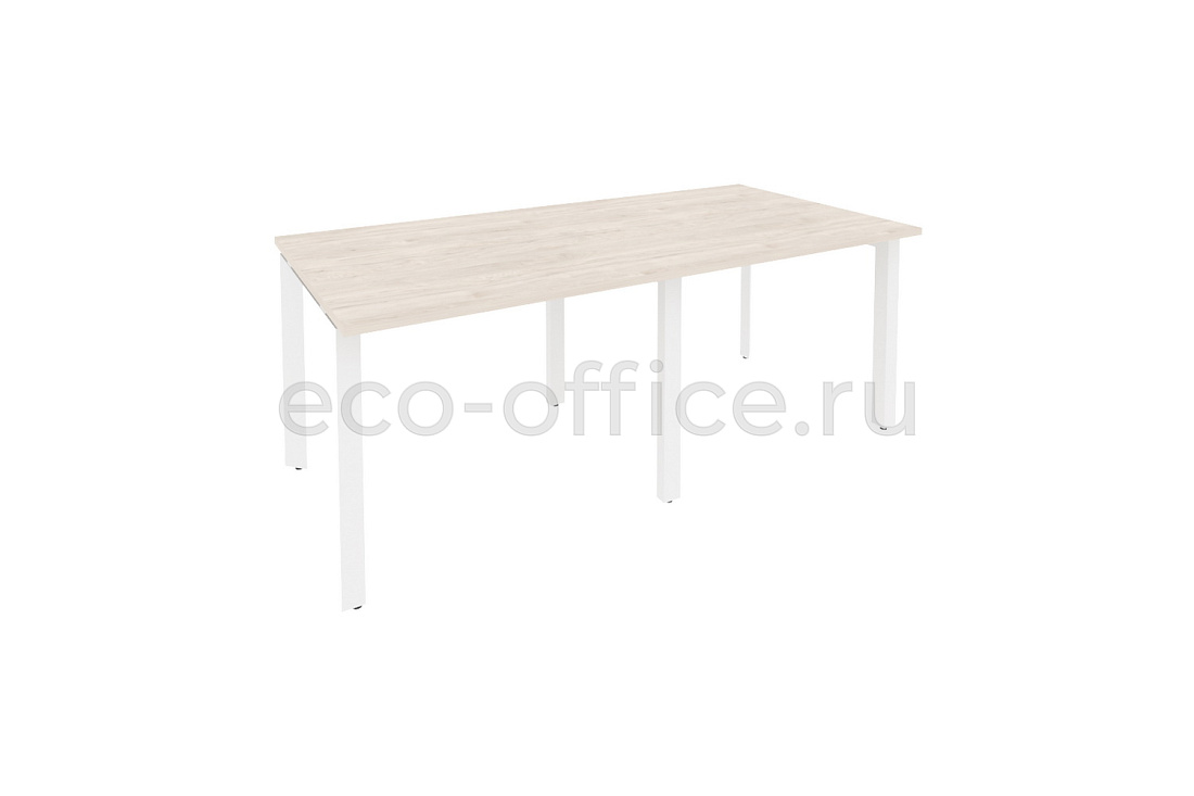 Стол переговорный (2 столешницы) ONIX O.MP-PRG-2.1 Денвер Светлый / Белый металл  купить в Тюмени