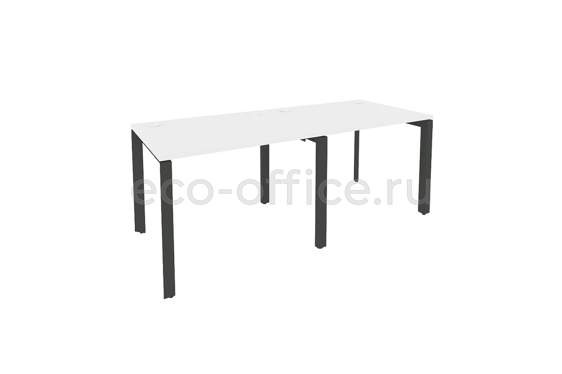 Рабочая станция на П-образном м/к ONIX O.MP-RS-2.1.8 Белый Бриллиант / Антрацит металл  купить в Тюмени