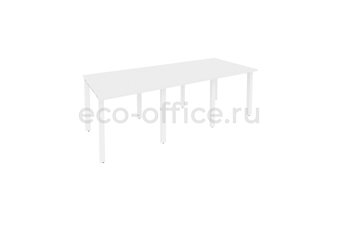 Стол переговорный (3 столешницы) ONIX O.MP-PRG-3.0 Белый Бриллиант / Белый металл  купить в Тюмени