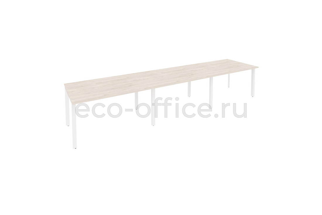 Стол переговорный (3 столешницы) ONIX O.MP-PRG-3.3 Денвер Светлый / Белый металл  купить в Тюмени