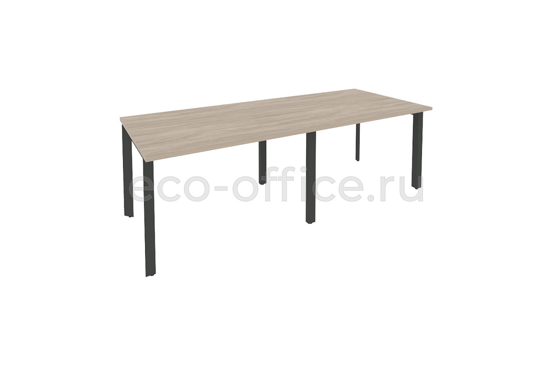 Стол переговорный (2 столешницы) ONIX O.MP-PRG-2.2 Дуб Аттик / Антрацит металл  купить в Тюмени