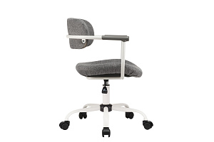 Кресло ECO-CHAIR KOLIN W-231 Серая ткань / Белый каркас фото