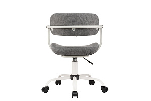 Кресло ECO-CHAIR KOLIN W-231 Серая ткань / Белый каркас фото