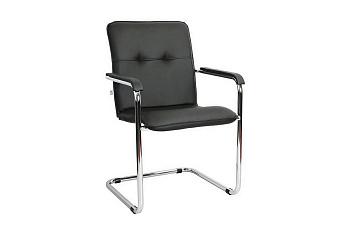 Стул посетителя RUMBA Chrome 450390/V4 Чёрная экокожа купить в Тюмени