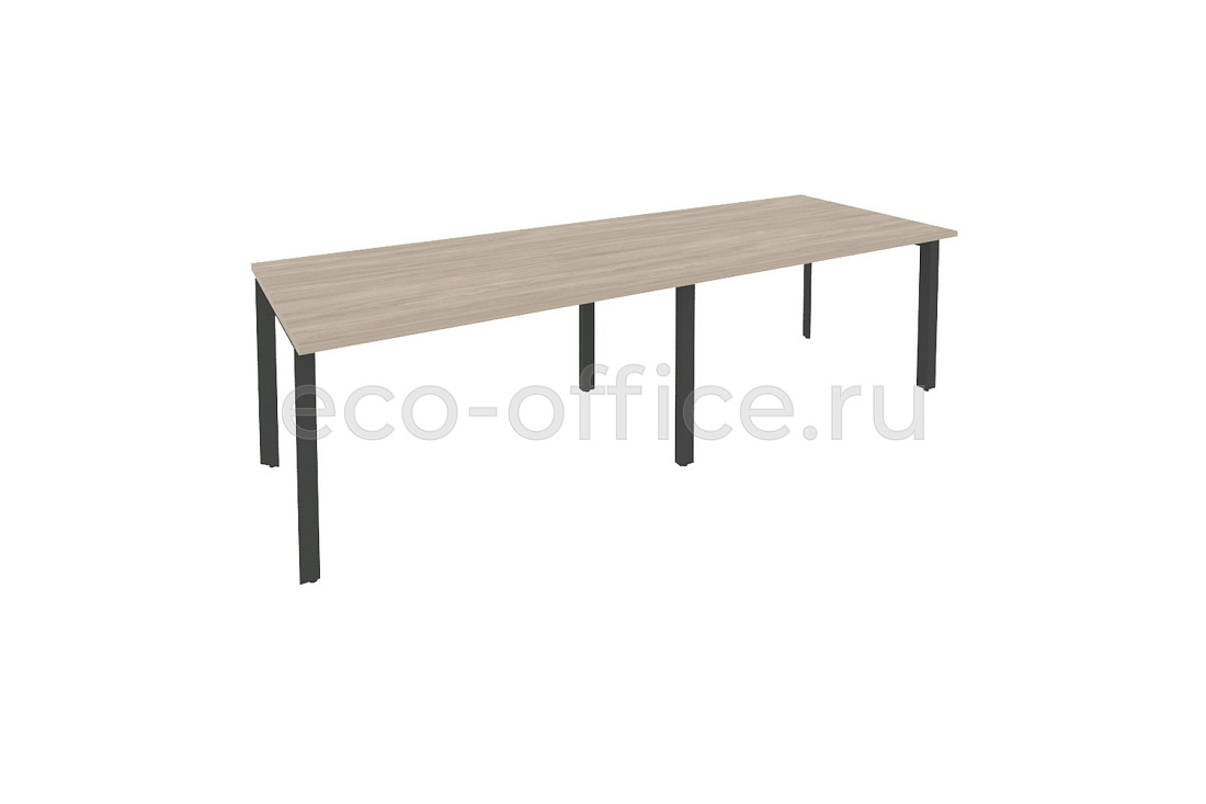 Стол переговорный (2 столешницы) ONIX O.MP-PRG-2.3 Дуб Аттик / Антрацит металл  купить в Тюмени