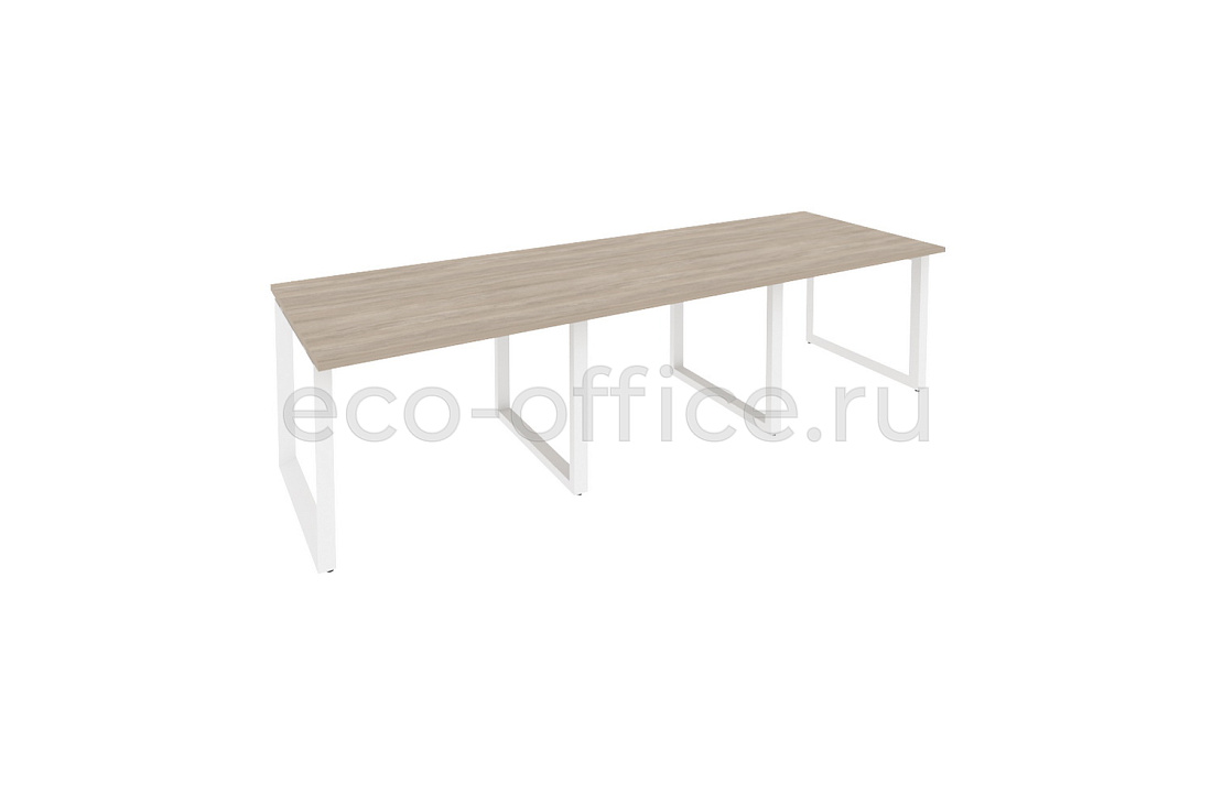Стол переговорный (3 столешницы) ONIX O.MO-PRG-3.1 Дуб Аттик / Белый металл  купить в Тюмени