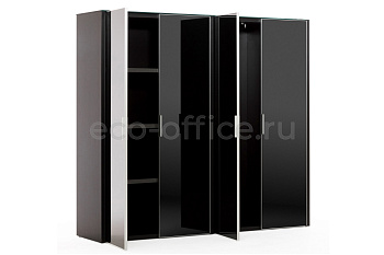 Шкаф для бумаг + гардероб GALA LIB4/899 + LIBW/899 + LIBSH/899 BLACK GLASS купить в Тюмени