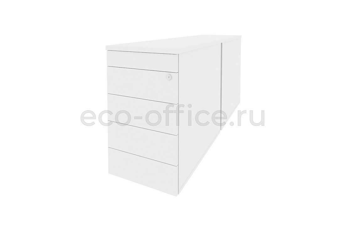 Тумба двойная приставная / опорная (TIP-ON) ONIX O.TPO-2.8 TIP Белый Бриллиант купить в Тюмени