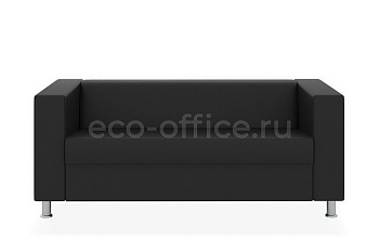 Трехместный диван АПОЛЛО экокожа Euroline 9100 Чёрный купить в Тюмени