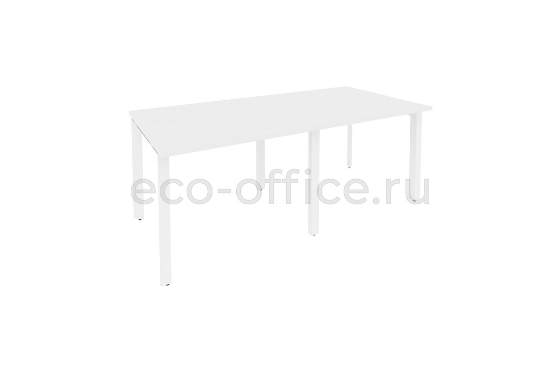 Стол переговорный (2 столешницы) ONIX O.MP-PRG-2.1 Белый Бриллиант / Белый металл  купить в Тюмени