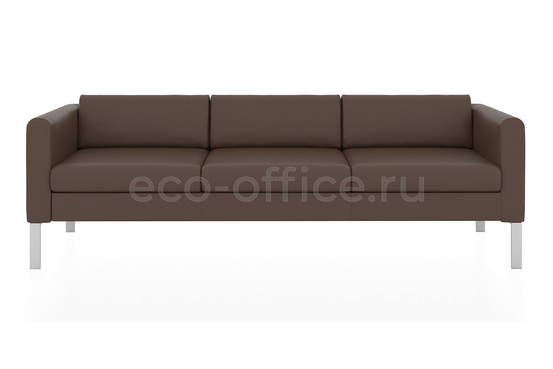 Трехместный диван МОДЕРН экокожа Euroline 924 Терракотовый купить в Тюмени