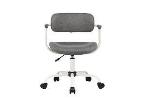 Кресло ECO-CHAIR KOLIN W-231 Серая ткань / Белый каркас фото