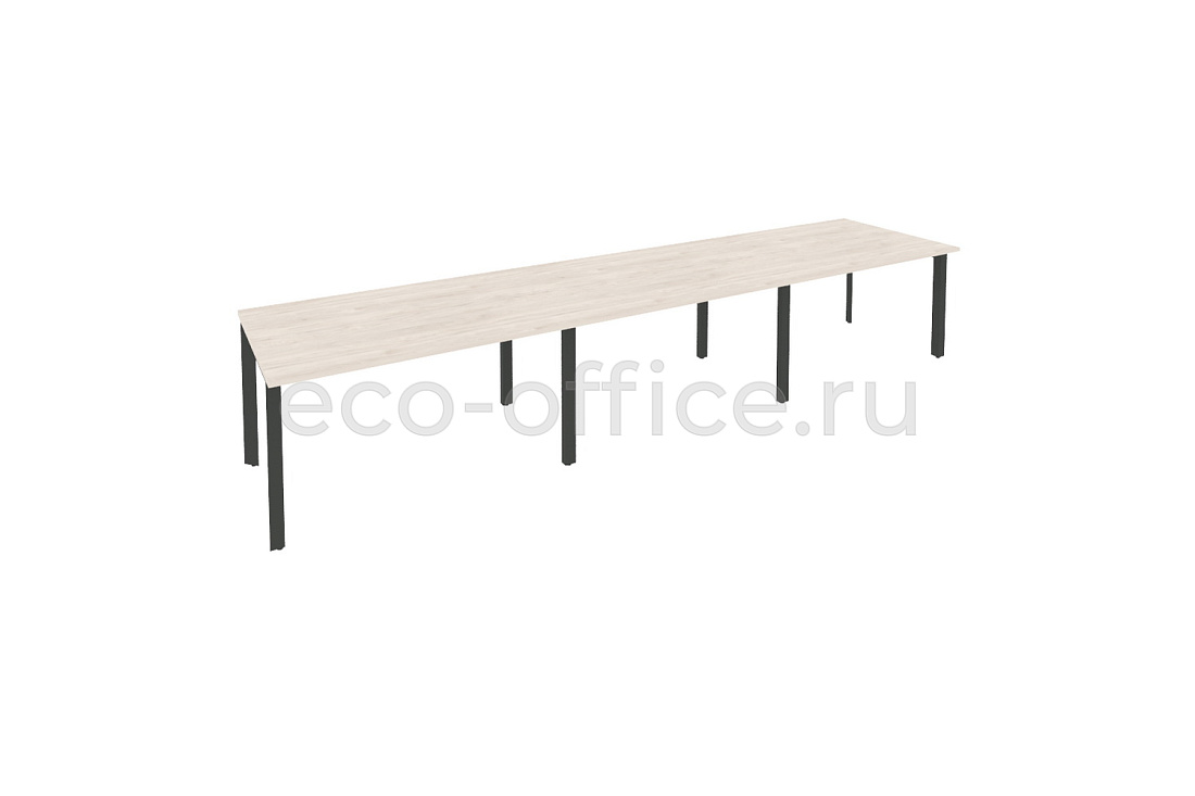 Стол переговорный (3 столешницы) ONIX O.MP-PRG-3.3 Денвер Светлый / Антрацит металл купить в Тюмени