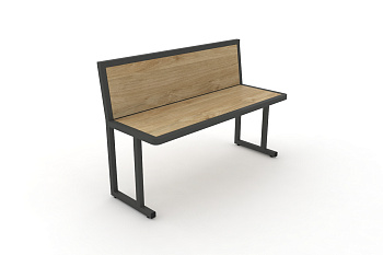 Скамья учебная двухместная DESK DK-1100L Тиквуд Светлый / Антрацит Металл купить в Тюмени