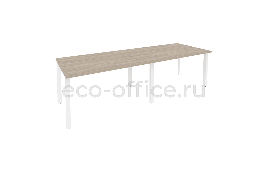 Стол переговорный (2 столешницы) ONIX O.MP-PRG-2.3 Дуб Аттик / Белый металл  купить в Тюмени