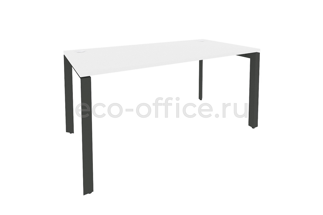 Стол рабочий на П-образном м/к ONIX O.MP-SP-4.8 Белый Бриллиант / Антрацит металл  купить в Тюмени