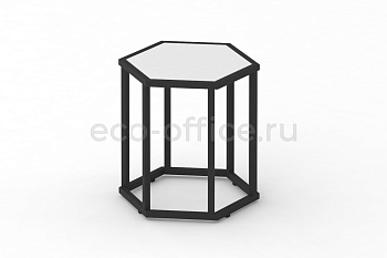 Стол журнальный HEX-450 Белый / Чёрный металл купить в Тюмени