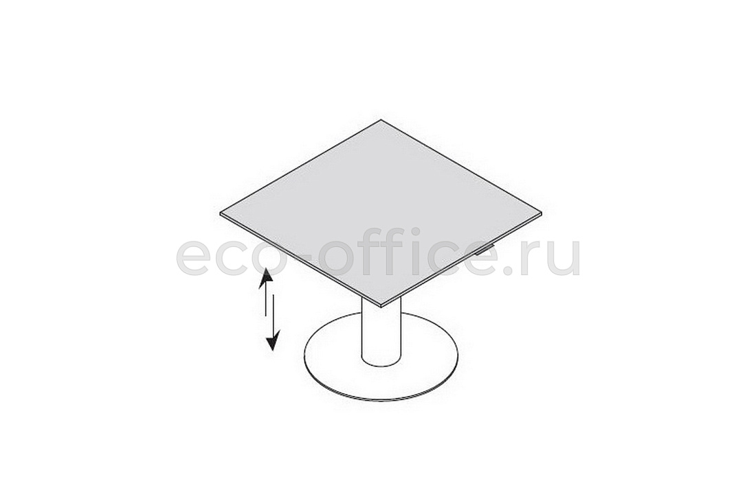 Квадратный стол с регулируемой высотой SEGUO 151035 Black / White  стоимость