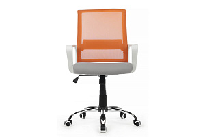 Кресло RV Chair MINT 1029MW Оранжевая сетка / Серая ткань фото