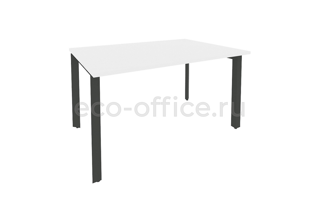 Стол переговорный (1 столешница) ONIX O.MP-PRG-1.3 Белый Бриллиант / Антрацит металл  купить в Тюмени