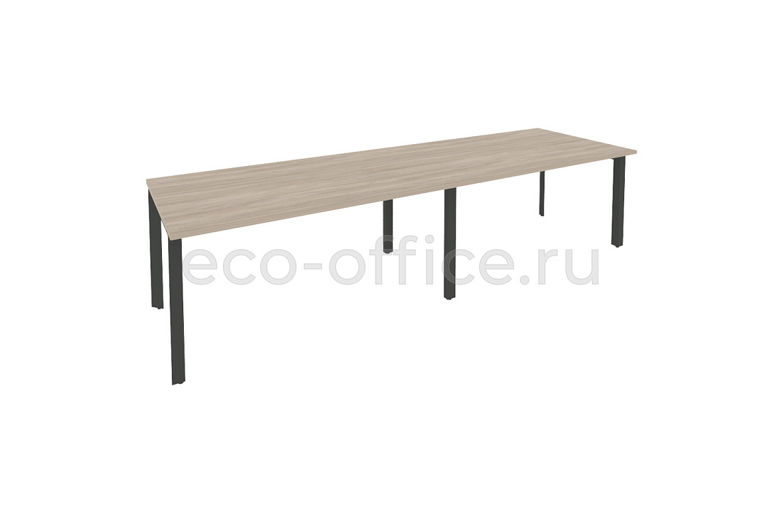 Стол переговорный (2 столешницы) ONIX O.MP-PRG-2.4 Дуб Аттик / Антрацит металл  купить в Тюмени