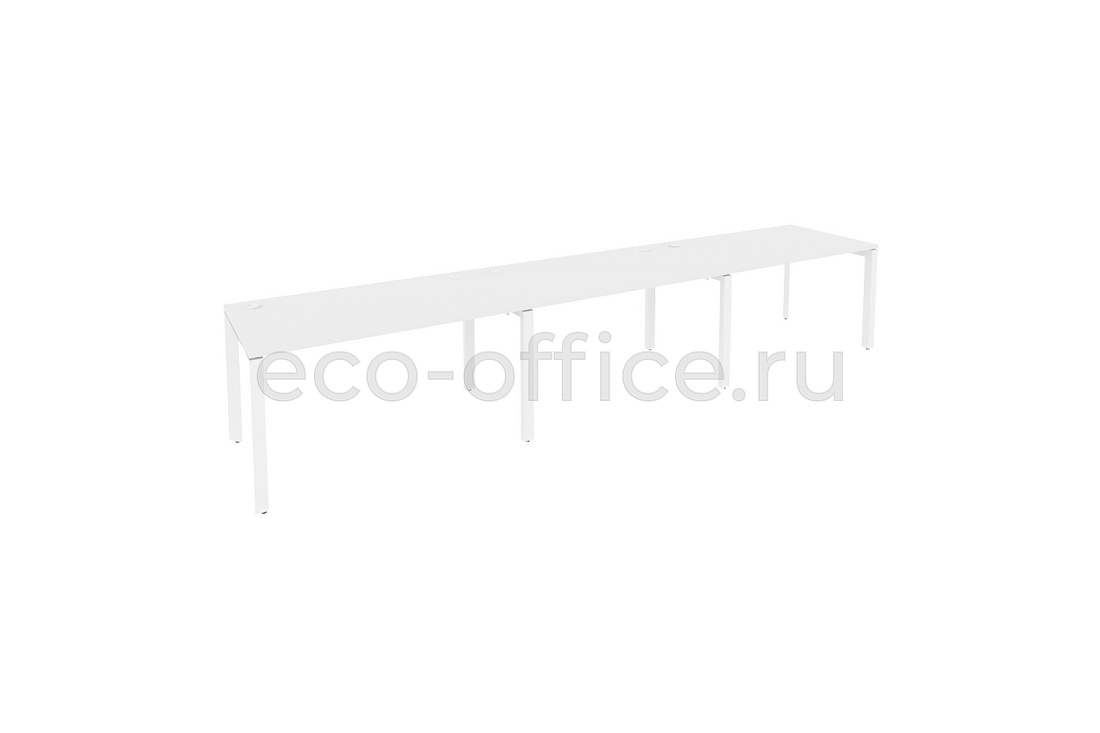 Рабочая станция на П-образном м/к ONIX O.MP-RS-3.3.8 Белый Бриллиант / Белый металл  купить в Тюмени