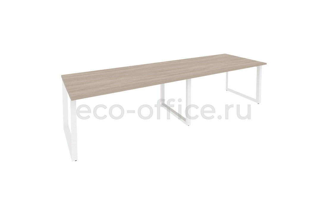 Стол переговорный (2 столешницы) ONIX O.MO-PRG-2.4 Дуб Аттик / Белый металл  купить в Тюмени