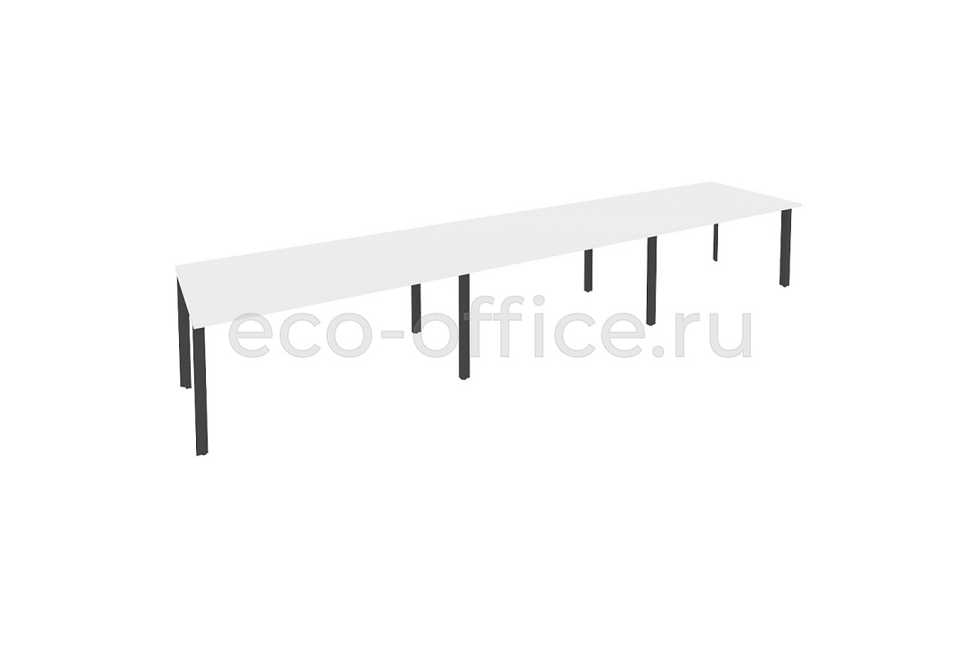 Стол переговорный (3 столешницы) ONIX O.MP-PRG-3.4 Белый Бриллиант / Антрацит металл  купить в Тюмени