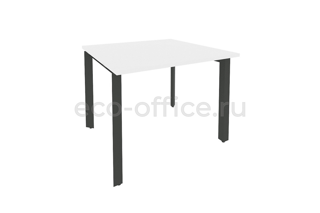 Стол переговорный (1 столешница) ONIX O.MP-PRG-1.1 Белый Бриллиант / Антрацит металл  купить в Тюмени