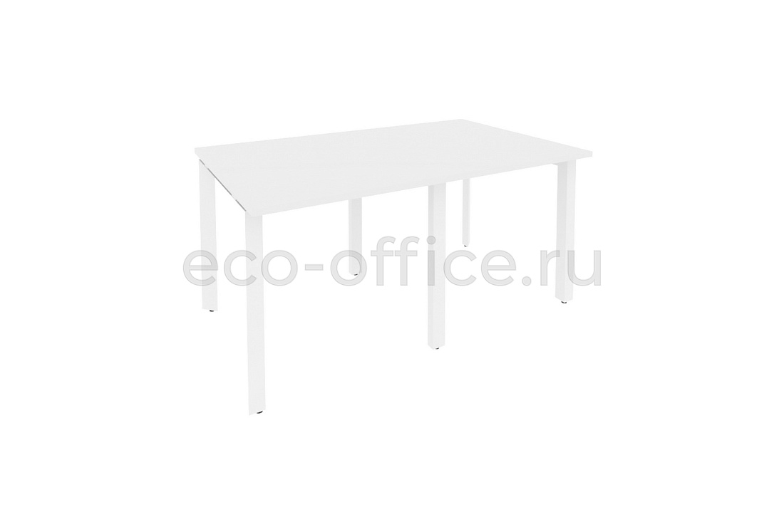 Стол переговорный (2 столешницы) ONIX O.MP-PRG-2.0 Белый Бриллиант / Белый металл  купить в Тюмени